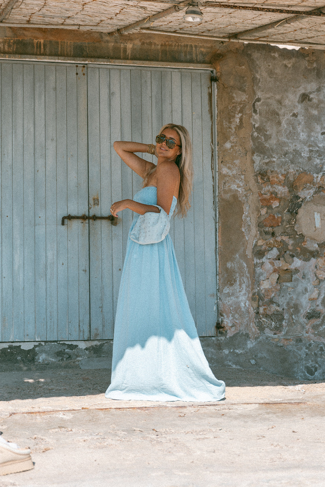 Strapless dress Light Blue