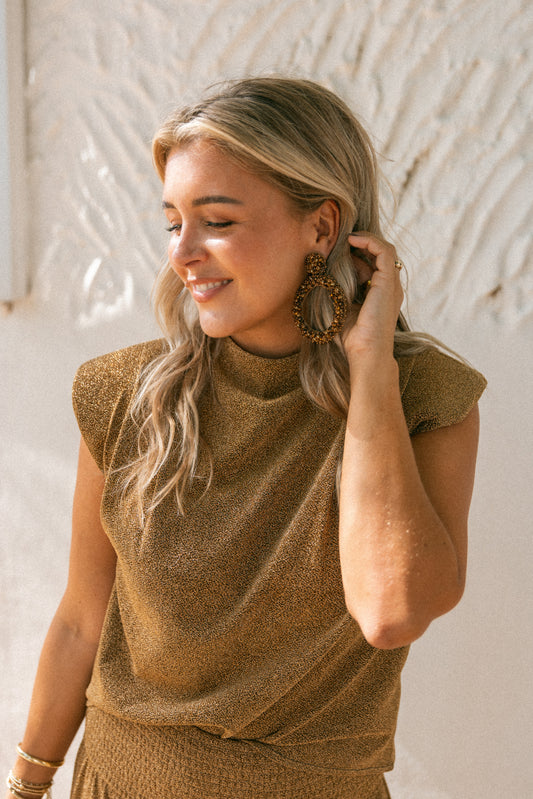 Cariño top I Golden glitter