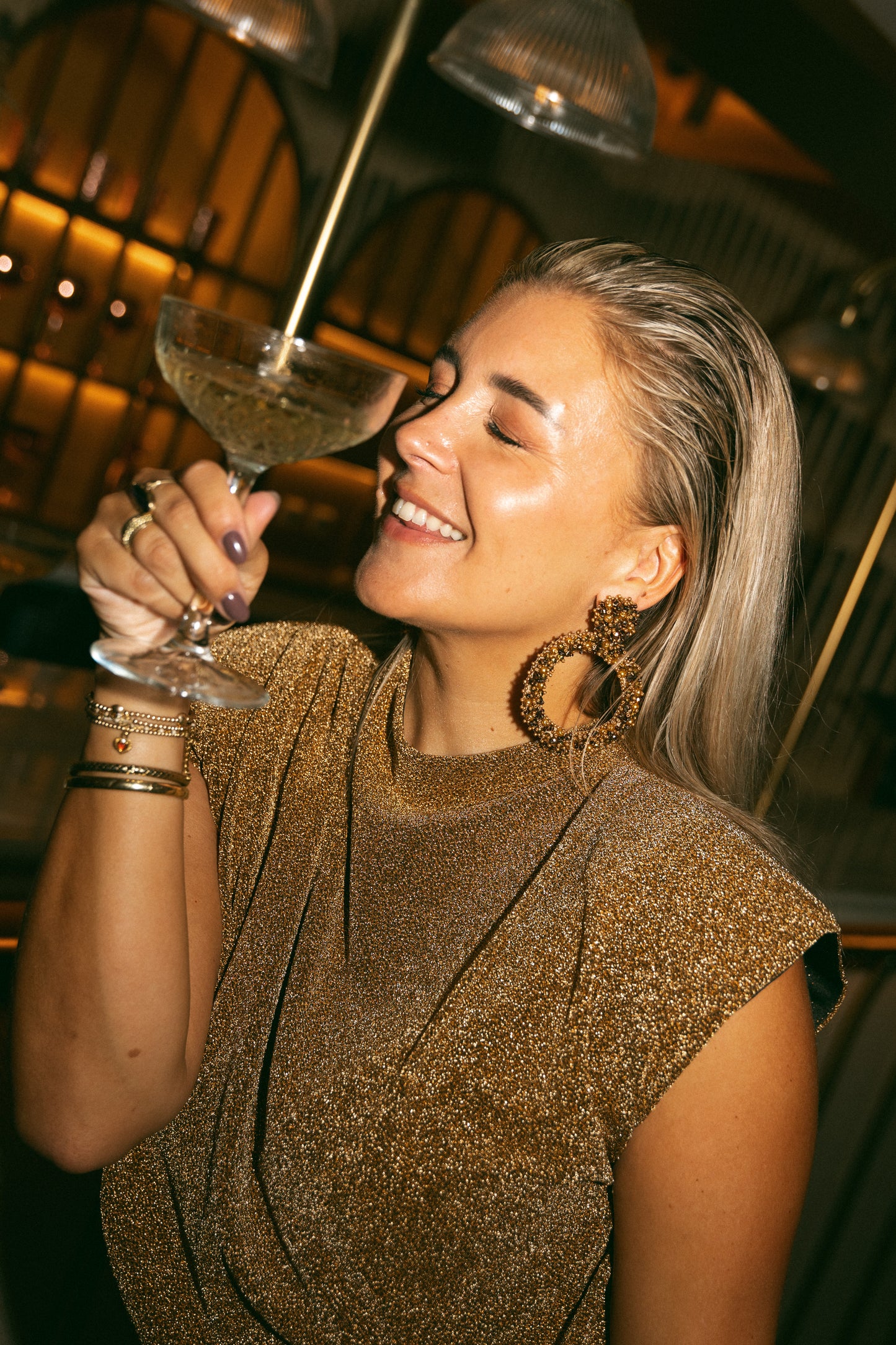 Cariño top I Golden glitter