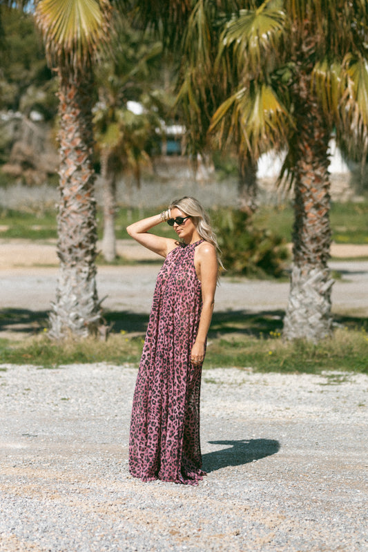 Sueño dress - pink leopard